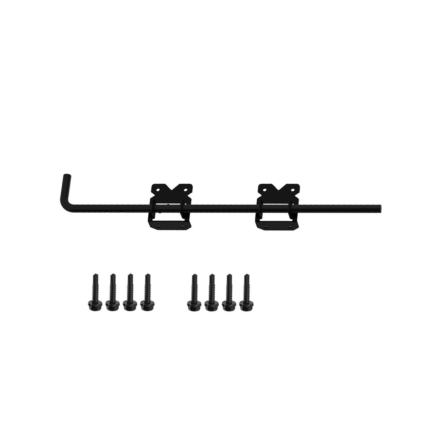 24" Carbon Steel/Stainless Steel Cane Bolt Drop Rod for Gate, Heavy Duty Latch for Wooden Fence Metal Gates