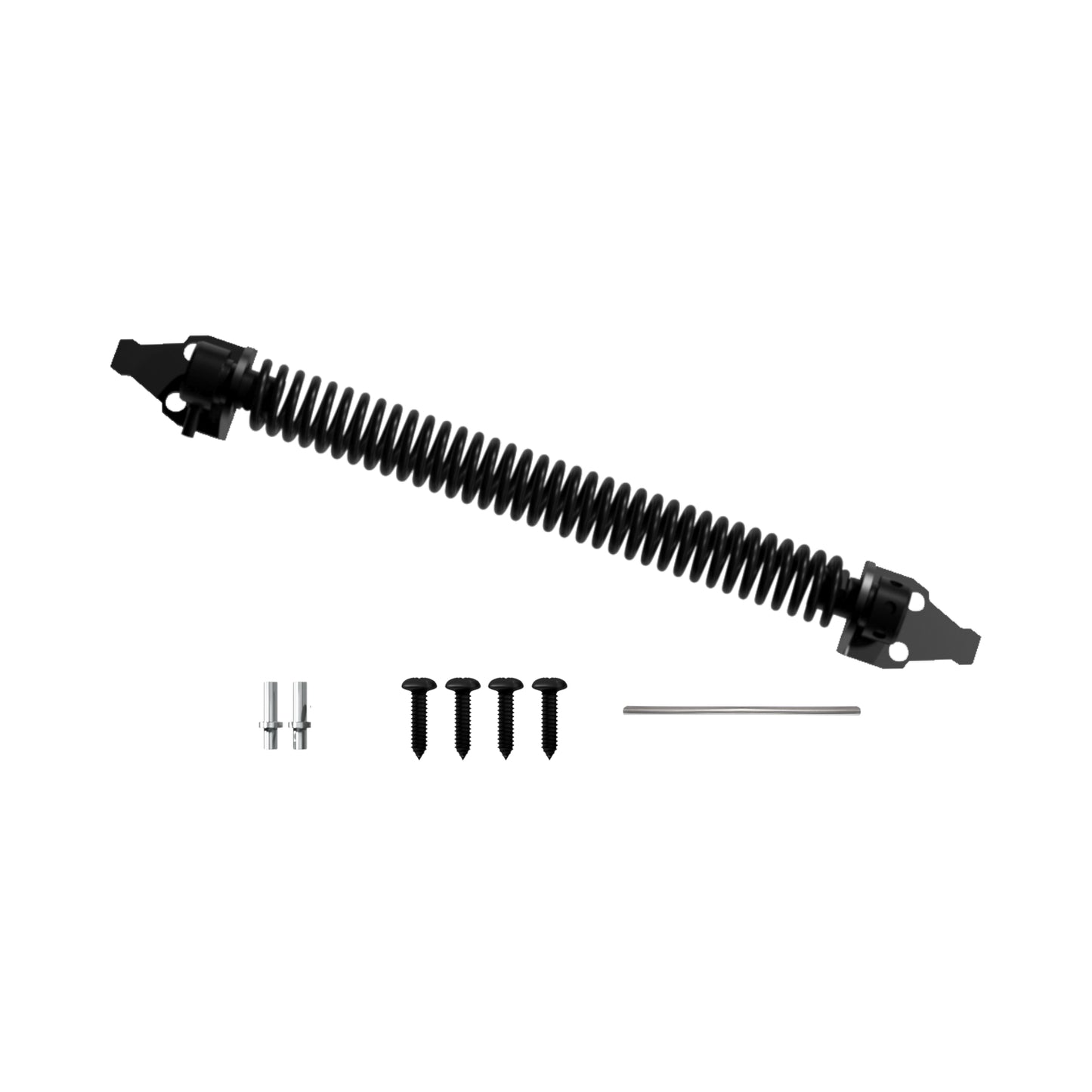 14" Fence gate Spring self Closing and Adjustable for Wooden or Vinyl Fence, Carbon Steel, Black