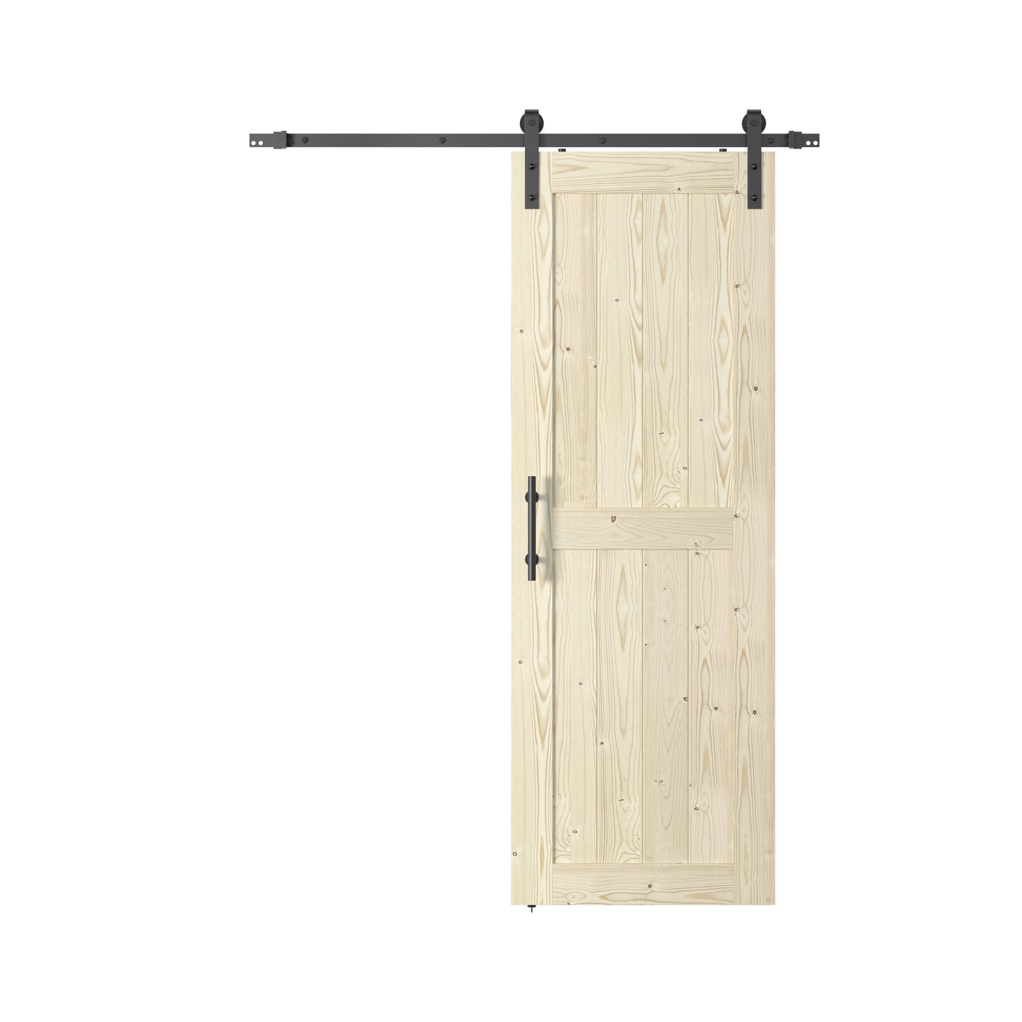 Coast Sequoia K Series Knotty Wood Unfinished Barn Door With Sliding Hardware Kit
