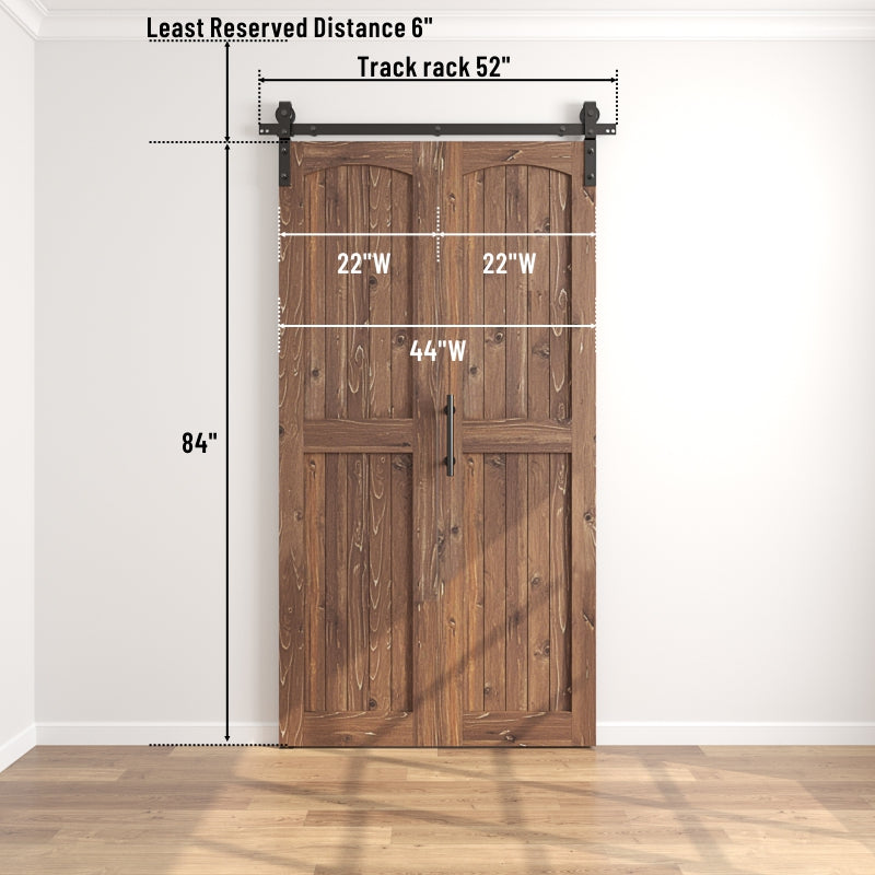 Coast Sequoia Assembled Arch Top 30in./32in./36in./44in./48in. x 84in. Knotty Pine Wood Bi-Fold Door With Hardware Kit