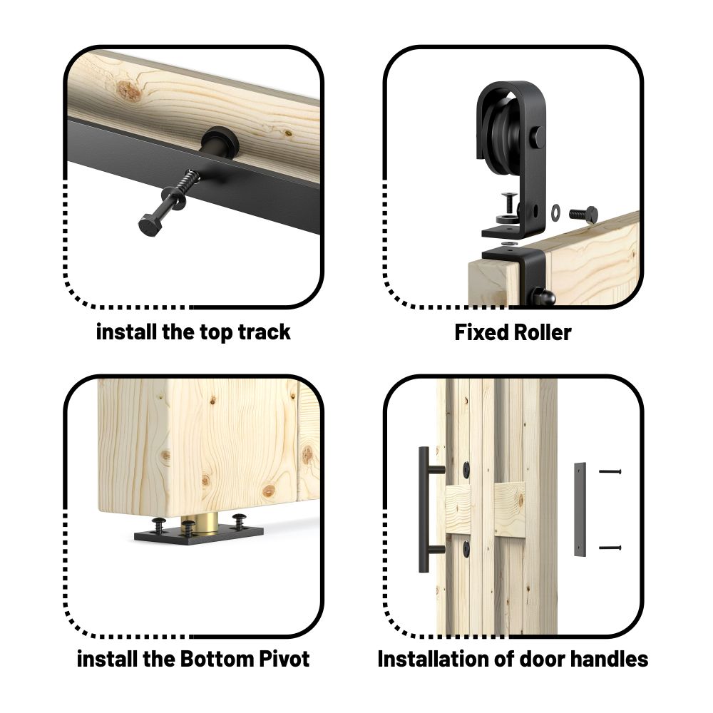 Coast Sequoia Assembled Arch Top 30in./32in./36in./44in./48in. x 84in. Knotty Pine Wood Bi-Fold Door With Hardware Kit