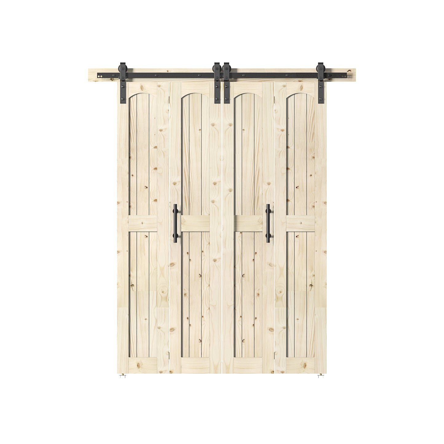 Coast Sequoia Assembled Arch Top 30in./32in./36in./44in./48in. x 84in. Knotty Pine Wood Bi-Fold Door With Hardware Kit