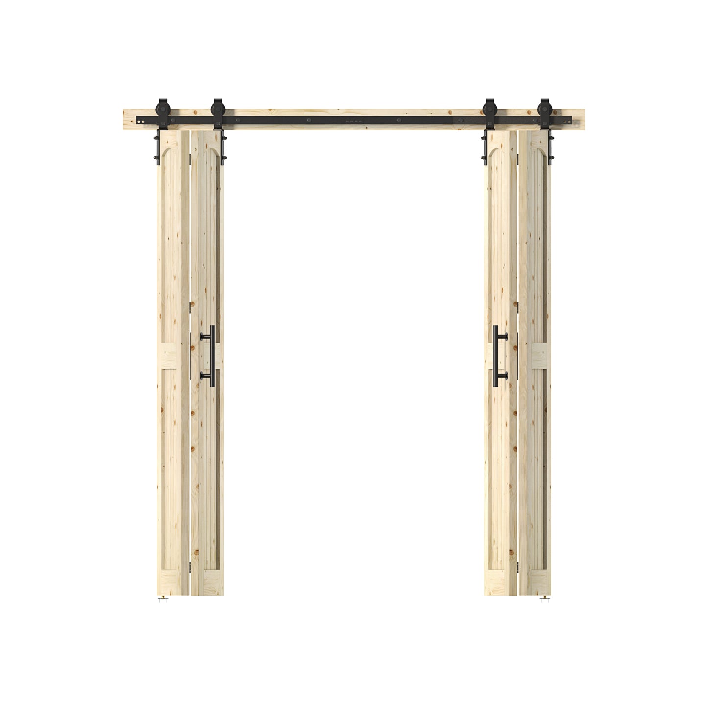 Coast Sequoia Assembled Arch Top 30in./32in./36in./44in./48in. x 84in. Knotty Pine Wood Bi-Fold Door With Hardware Kit
