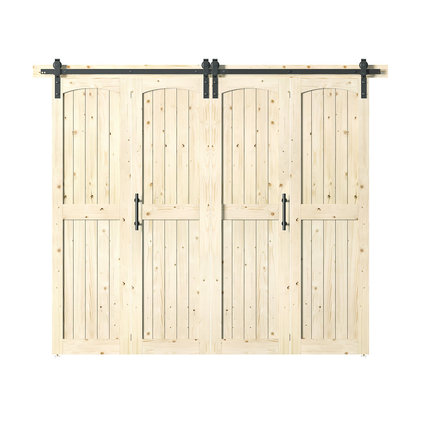 Coast Sequoia Assembled Arch Top 30in./32in./36in./44in./48in. x 84in. Knotty Pine Wood Bi-Fold Door With Hardware Kit