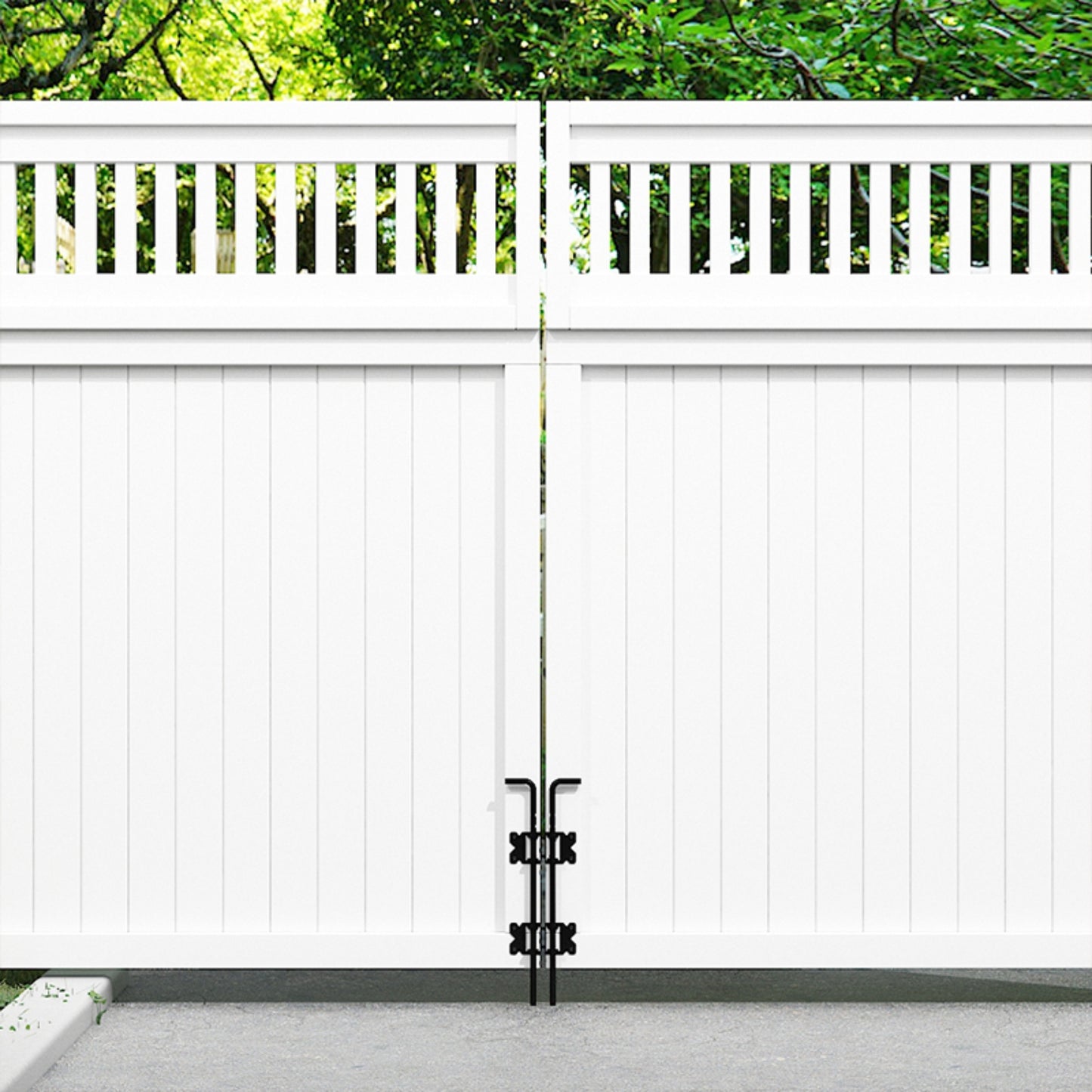 24" Carbon Steel/Stainless Steel Cane Bolt Drop Rod for Gate, Heavy Duty Latch for Wooden Fence Metal Gates