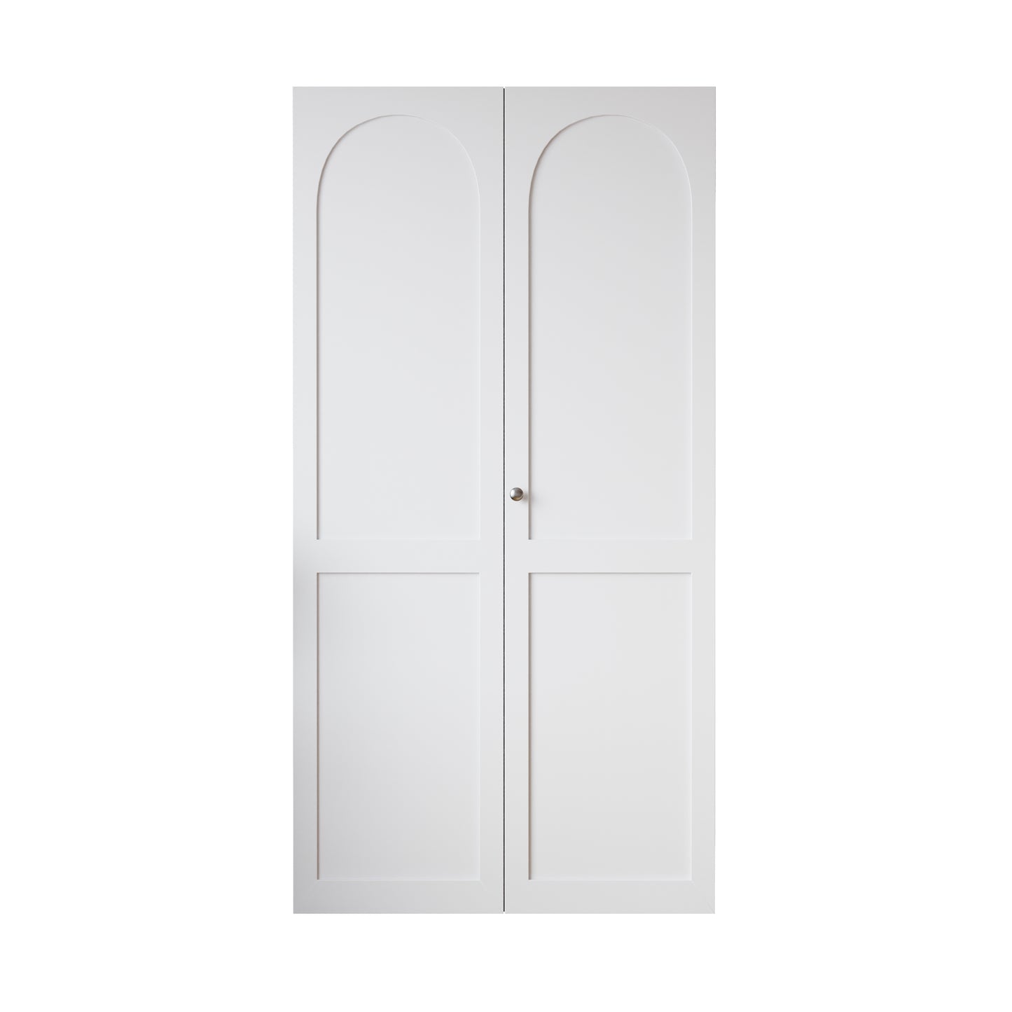 White Primed 78" Solid Core Shaker Bi-Fold Door With Installation Hardware Kit