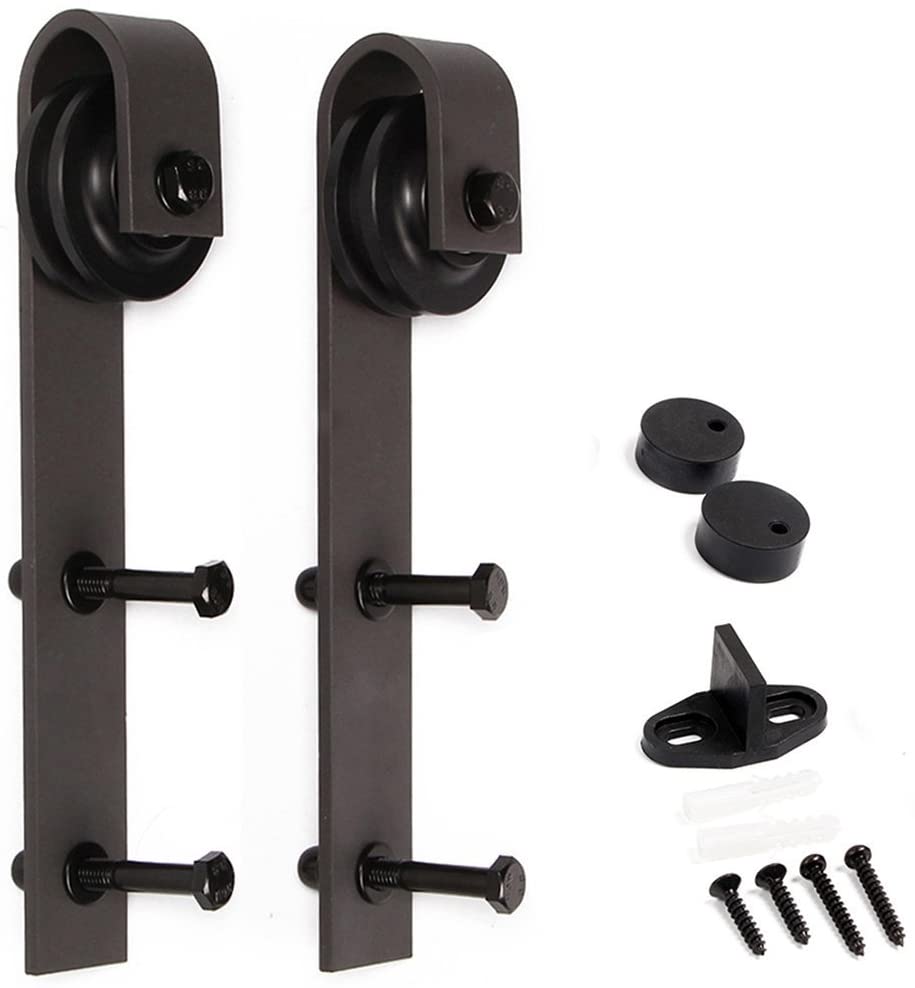 K Series 24 in/30 in/36 in/38 in/42 in x 84 in Finished DIY Knotty Wood Sliding Barn Door With Hardware Kit
