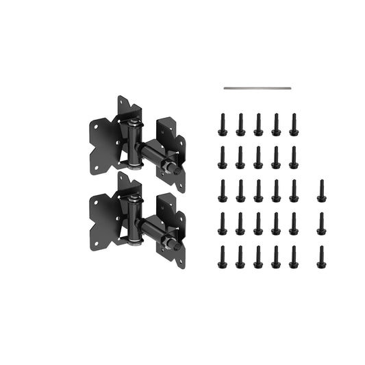 2 Pack Carbon Steel/ Stainless Steel Vinyl Wood Fence Self Closing Gate Hinges