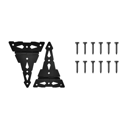 8 Inch Heavy Duty Decorative T Hinge Shed Storage Gate Barns Tee Hinges, Pack of 2 with Screws