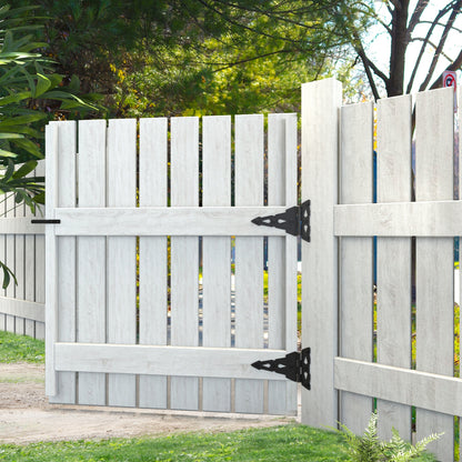 8 Inch Heavy Duty Decorative T Hinge Shed Storage Gate Barns Tee Hinges, Pack of 2 with Screws