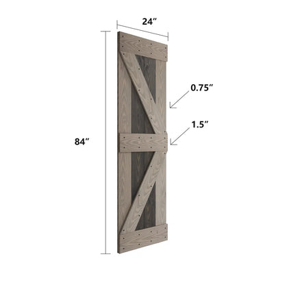 24in./28in./30in./32in./36in./42in./48in./60in./72in.x 84in. Embossing Bi-Fold Barn Door With Sliding Hardware Kit