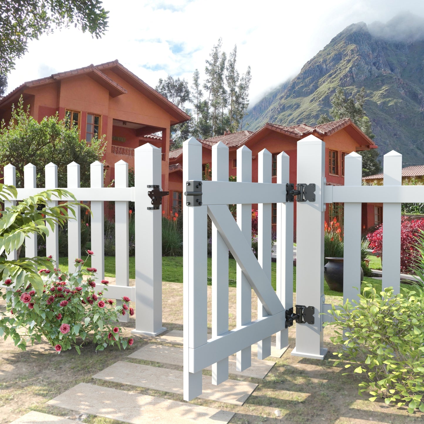 Carbon Steel/ Stainless Steel Vinyl Wood Fence Post Mount Gate Latch