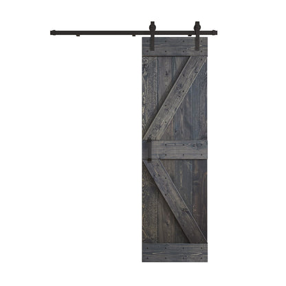 K Series  24 in/30 in/36 in/38 in/42 in x 84 in  Finished DIY Knotty Wood Sliding Barn Door With Hardware Kit