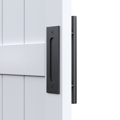 30in./36in./42in./60in./72in./84in.x 84in. 5 Frosted Glass White / Gray PVC Surface MDF Sliding Barn Door With Hardware Kit