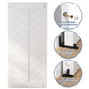 30in./36in./42in./48in./60in./72in./84in./96in.x 84in.MDF Barn Door With Sliding Hardware Kit ,Covered with Water-Proof PVC Surface, White, V-Frame