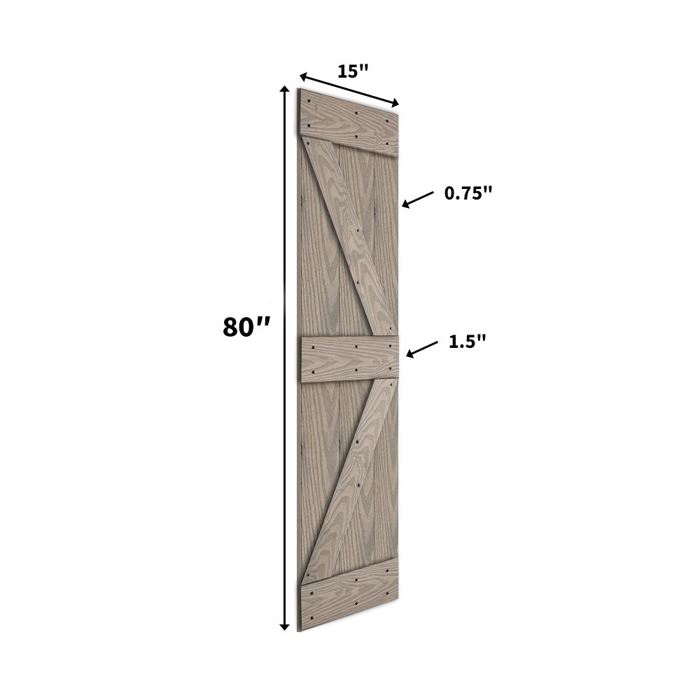 30in./36in./48in. x 80in. Embossing Bi-Fold Barn Door With Sliding Hardware Kit