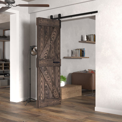 24in./28in./30in./32in./36in./42in./48in./60in./72in.x 84in. Embossing Bi-Fold Barn Door With Sliding Hardware Kit