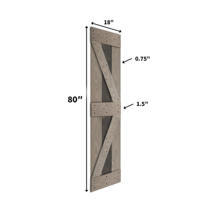 30in./36in./48in. x 80in. Embossing Bi-Fold Barn Door With Sliding Hardware Kit