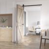 30in./36in./48in./60in./72in.x 84in. Embossing Bi-Fold Barn Door With Sliding Hardware Kit