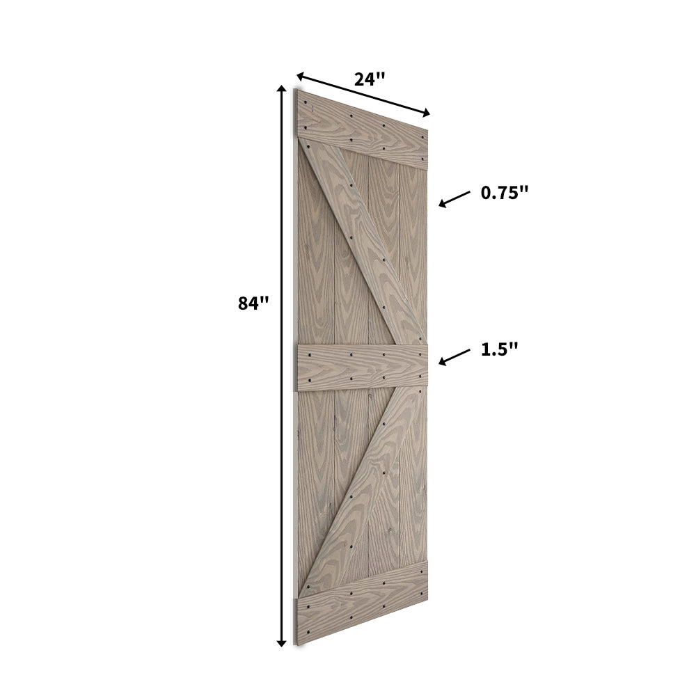 30in./36in./48in./60in./72in.x 84in. Embossing Bi-Fold Barn Door With Sliding Hardware Kit