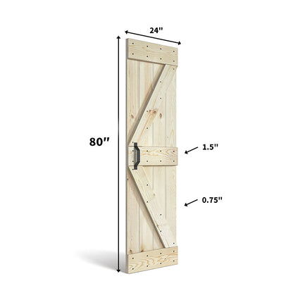 30in./36in./48in. x 80in. Embossing Bi-Fold Barn Door With Sliding Hardware Kit