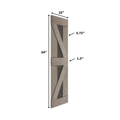 24in./28in./30in./32in./36in./42in./48in./60in./72in.x 84in. Embossing Bi-Fold Barn Door With Sliding Hardware Kit