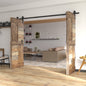 24in./28in./30in./32in./36in./42in./48in./60in./72in.x 84in. Embossing Bi-Fold Barn Door With Sliding Hardware Kit