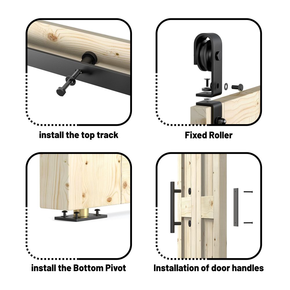 Coast Sequoia Assembled Arch Top  30in./32in./36in./44in./48in.  x 84in. Knotty Pine Wood Unfinished Bi-Fold Door With Hardware Kit