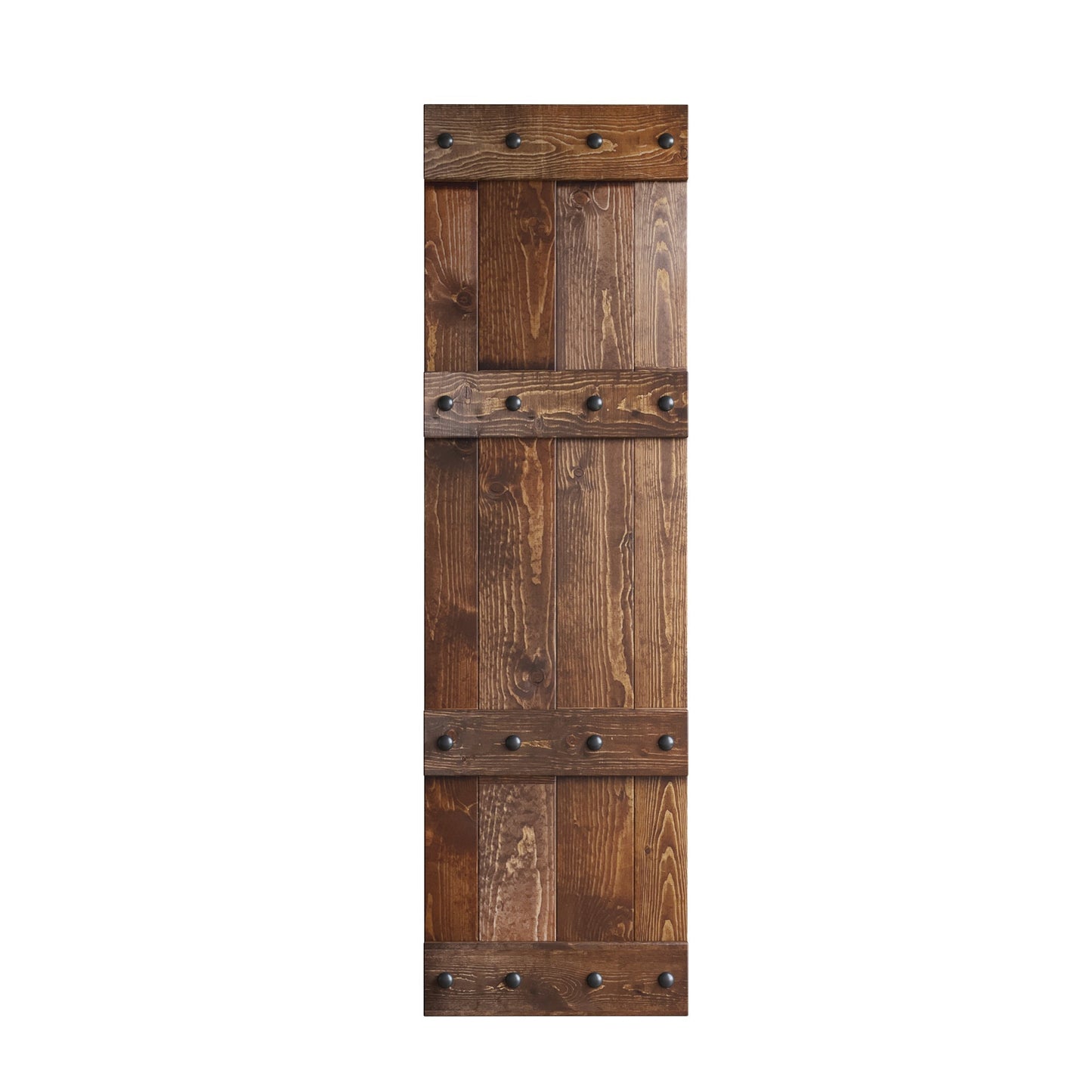 Castle Series  24in/30in/36in/42in x 84 in  Finished Knotty Pine Wood Sliding Barn Door Without Hardware Kit