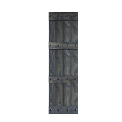 Castle Series  24in/30in/36in/42in x 84 in  Finished Knotty Pine Wood Sliding Barn Door Without Hardware Kit