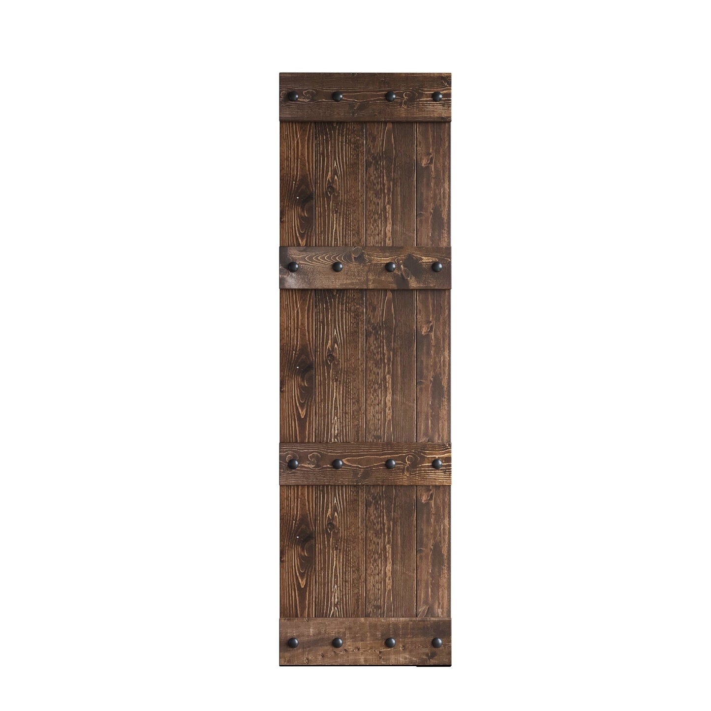 Castle Series  24in/30in/36in/42in x 84 in  Finished Knotty Pine Wood Sliding Barn Door Without Hardware Kit