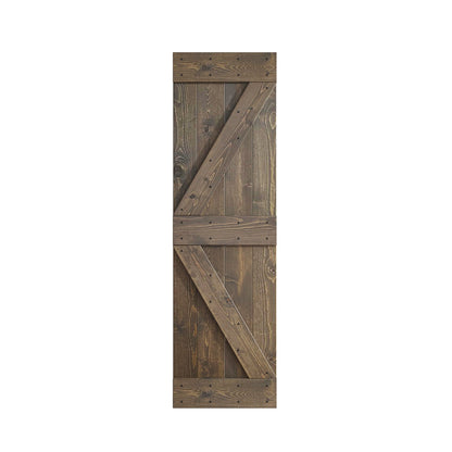 K Series  24 in/30 in/36 in/38 in/42 in x 84 in  Finished DIY Knotty Wood Sliding Barn Door Without Hardware Kit