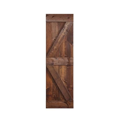 K Series  24 in/30 in/36 in/38 in/42 in x 84 in  Finished DIY Knotty Wood Sliding Barn Door Without Hardware Kit