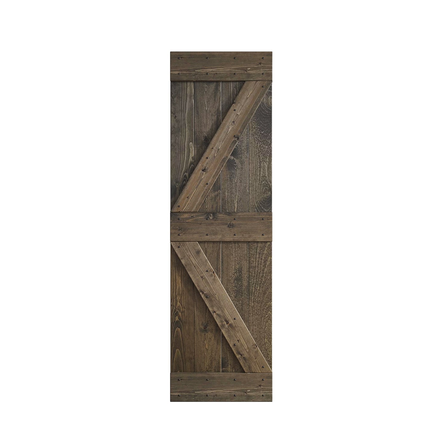 K Series  24 in/30 in/36 in/38 in/42 in x 84 in  Finished DIY Knotty Wood Sliding Barn Door Without Hardware Kit