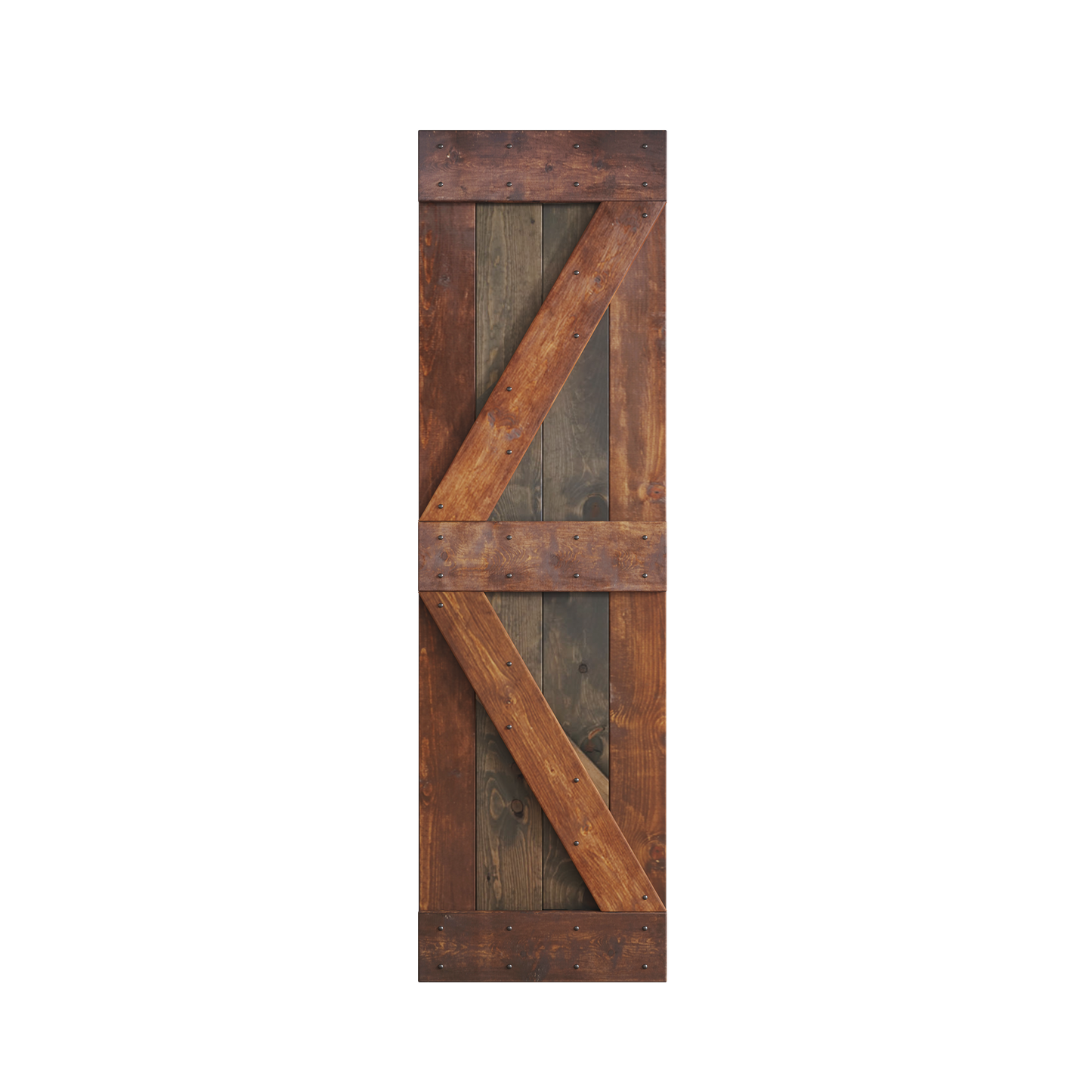 K Series  24in/30in/36in/42in x 84 in  Finished Muti-Color Knotty Pine Wood Sliding Barn Door Without Hardware Kit