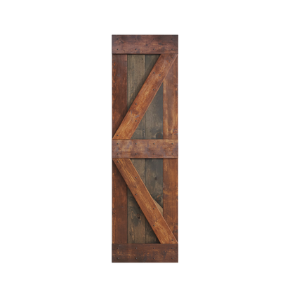 K Series  24in/30in/36in/42in x 84 in  Finished Muti-Color Knotty Pine Wood Sliding Barn Door Without Hardware Kit