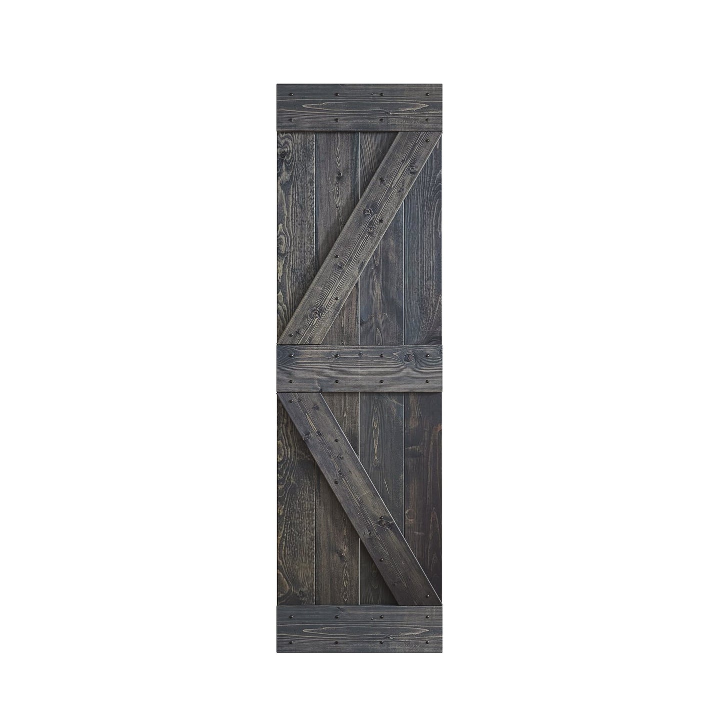 K Series  24 in/30 in/36 in/38 in/42 in x 84 in  Finished DIY Knotty Wood Sliding Barn Door Without Hardware Kit