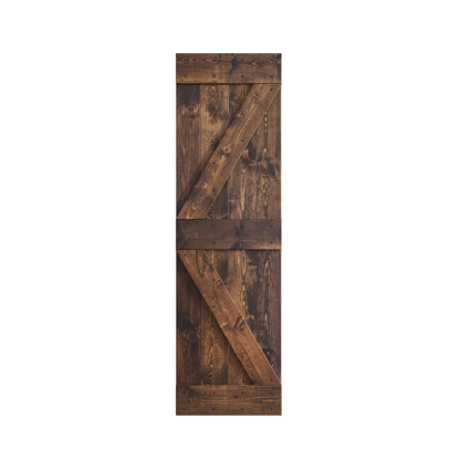 K Series  24 in/30 in/36 in/38 in/42 in x 84 in  Finished DIY Knotty Wood Sliding Barn Door Without Hardware Kit