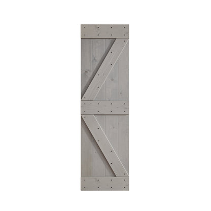 K Series  24 in/30 in/36 in/38 in/42 in x 84 in  Finished DIY Knotty Wood Sliding Barn Door Without Hardware Kit