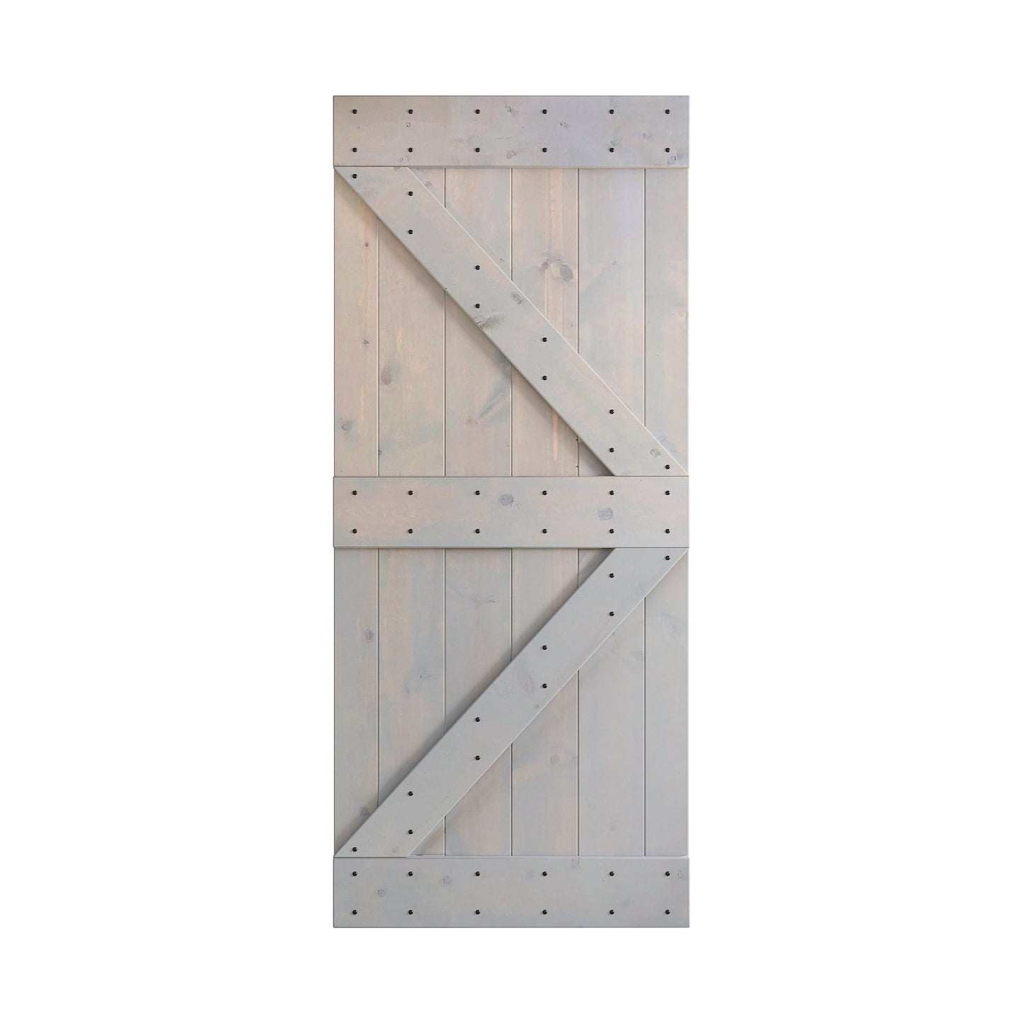 K Series  24 in/30 in/36 in/38 in/42 in x 84 in  Finished DIY Knotty Wood Sliding Barn Door Without Hardware Kit