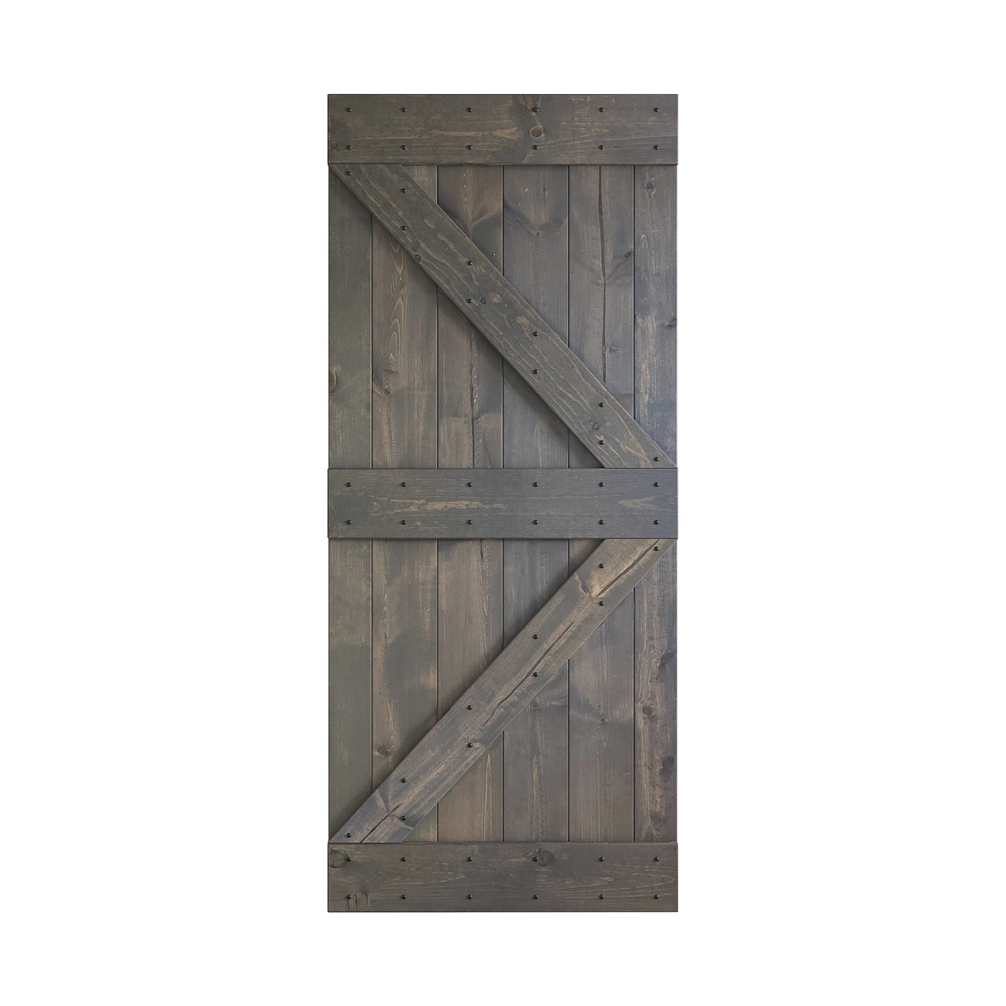 K Series  24 in/30 in/36 in/38 in/42 in x 84 in  Finished DIY Knotty Wood Sliding Barn Door Without Hardware Kit