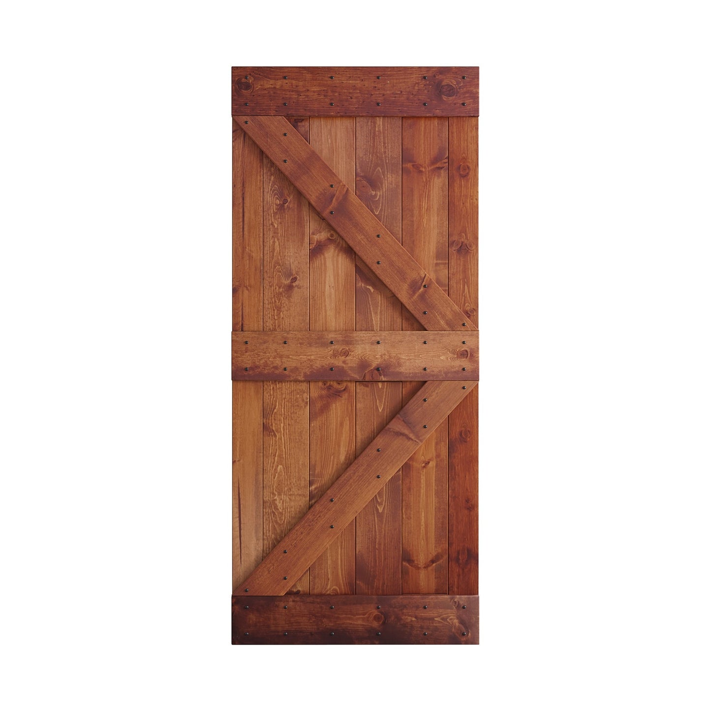 K Series  24 in/30 in/36 in/38 in/42 in x 84 in  Finished DIY Knotty Wood Sliding Barn Door Without Hardware Kit