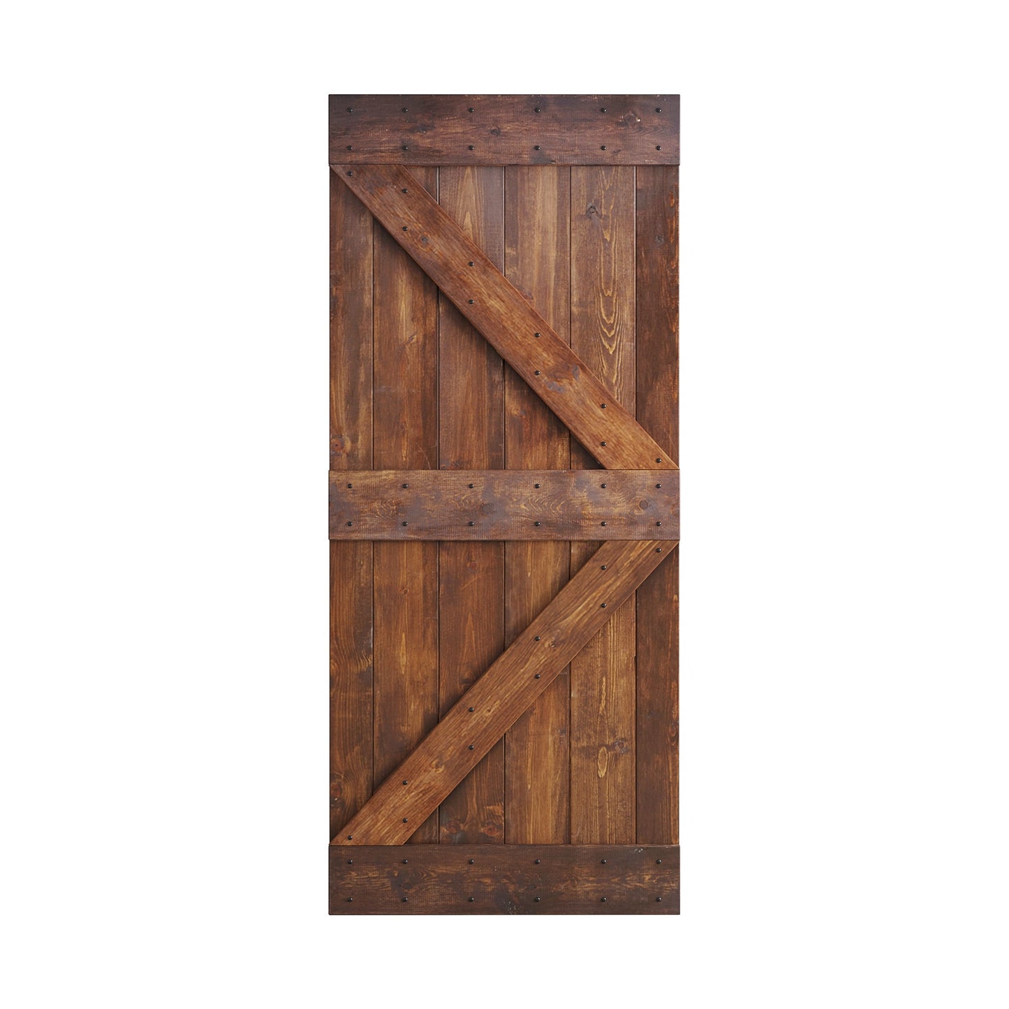 K Series  24 in/30 in/36 in/38 in/42 in x 84 in  Finished DIY Knotty Wood Sliding Barn Door Without Hardware Kit