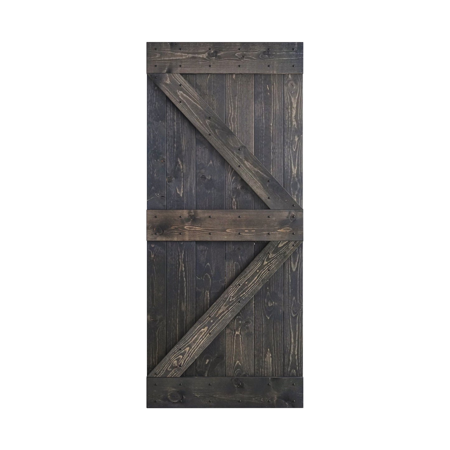 K Series  24 in/30 in/36 in/38 in/42 in x 84 in  Finished DIY Knotty Wood Sliding Barn Door Without Hardware Kit