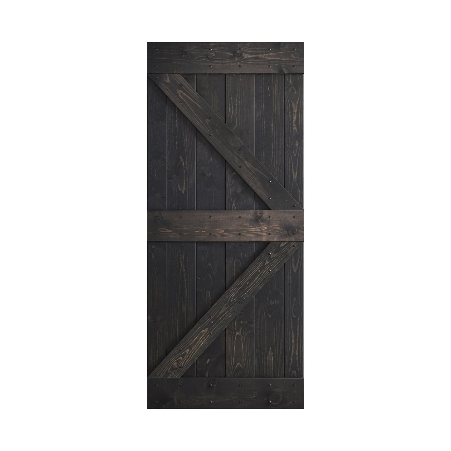 K Series  24 in/30 in/36 in/38 in/42 in x 84 in  Finished DIY Knotty Wood Sliding Barn Door Without Hardware Kit