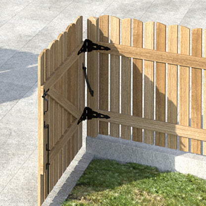 14" Fence gate Spring self Closing and Adjustable for Wooden or Vinyl Fence, Carbon Steel, Black