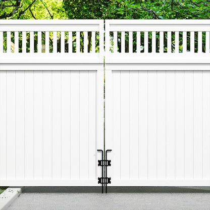 24" Carbon Steel/Stainless Steel Cane Bolt Drop Rod for Gate, Heavy Duty Latch for Wooden Fence Metal Gates