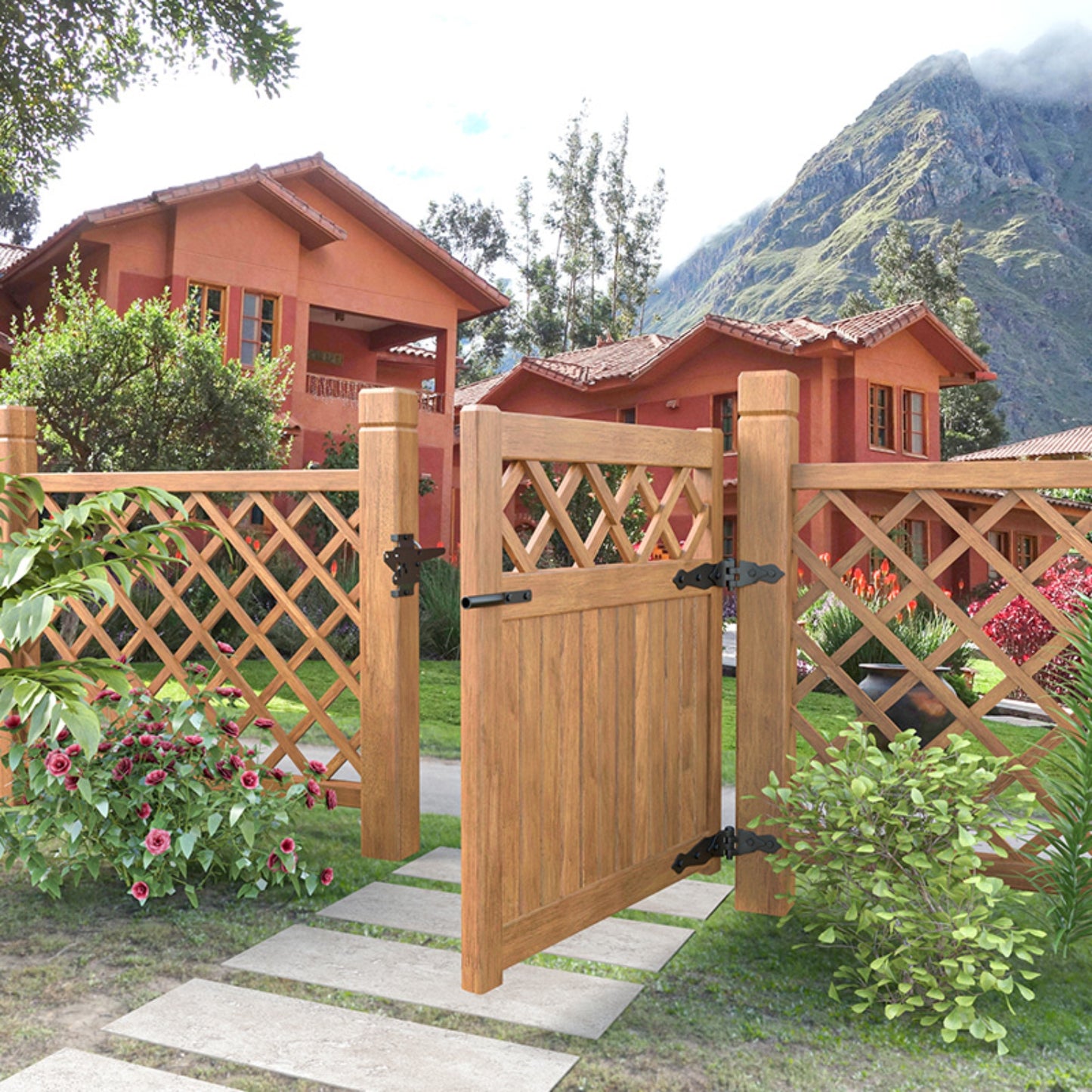 Self-Locking Gate Latch for Wooden Fence