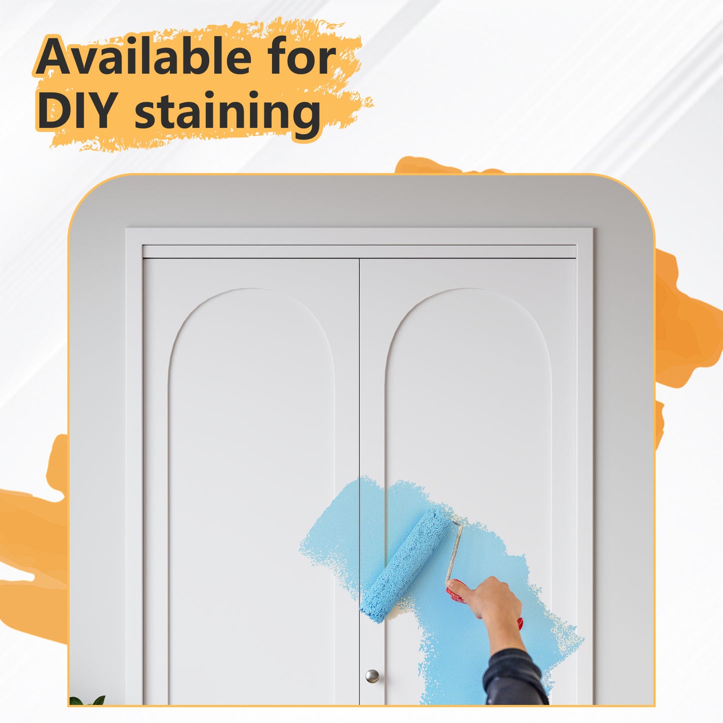 White Primed 78" Solid Core Shaker Bi-Fold Door With Installation Hardware Kit