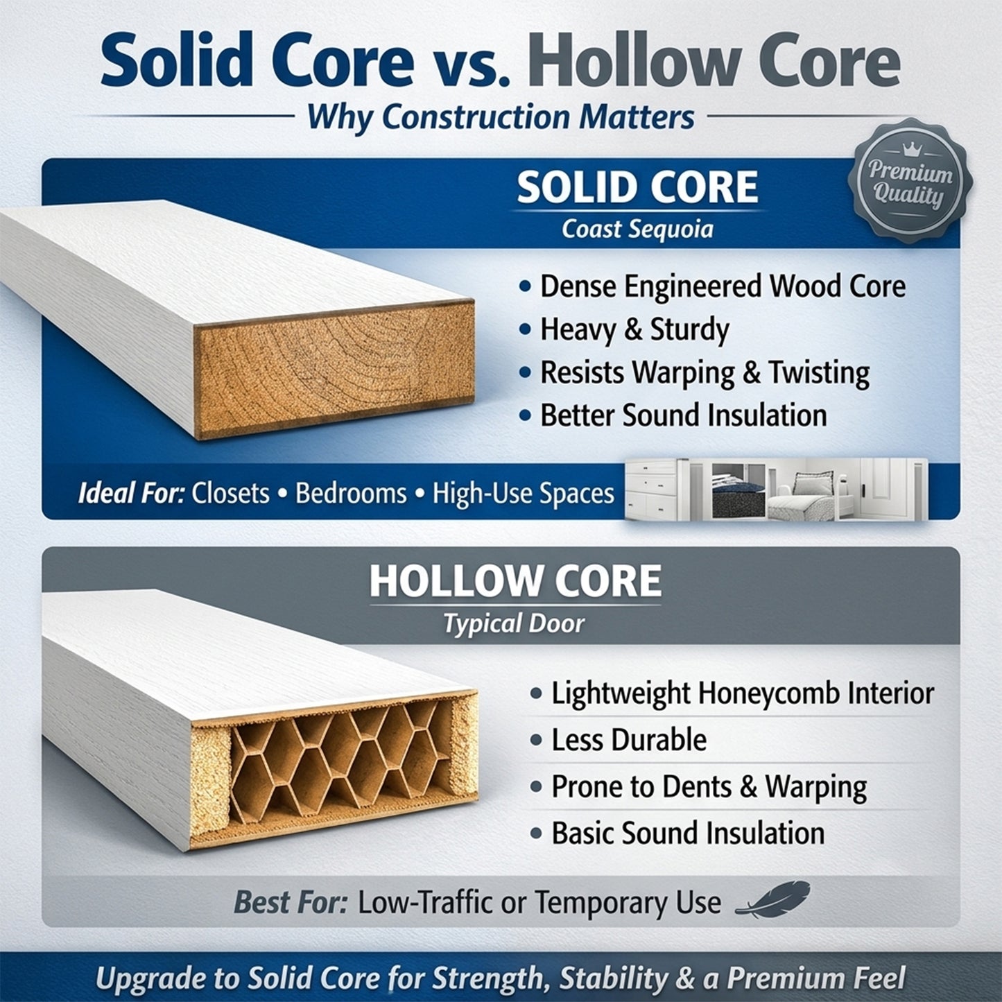 Dark Walnut Arched PVC Bi-Fold Closet Door with Leather Accent Panel, Installation Hardware Included